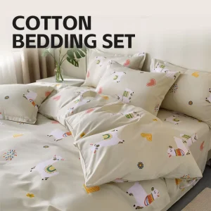 Custom 4 Pcs Bed Sheet Duvet Cover 100% Cotton Bedding Set Twin Size Queen Size Full Sheets Sets Super Soft Luxury