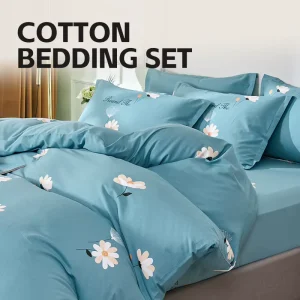 Custom 4 Pcs Quilt Bed Sheet Duvet Cover Cotton Bedding Set Twin Size Queen Size Full Sheets Sets Super Soft Luxury