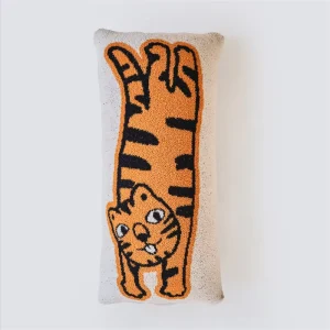 Custom 50x100cm 2kg Tiger Style Half Velvet Large Size Soft Support Bed Sofa Decorative Long Throw Body Pillow