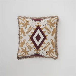 Custom 60x60cm 100% Cotton Jungle Time Style Soft Breathable Large Square Sofa Decorative Throw Cushion Pillow