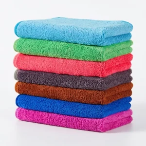 Custom 620GSM Microfiber Plain Absorbent Towel Quick Dry Reusable Lightweight Square 55g for Bathroom Kitchen