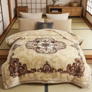 Custom 6kg 8kg King Size Double Bed Korean Mink Fleece Raschel Blanket for Winter