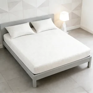 Custom 95% Organic Cotton 5% Silver Fiber Conductive Earth Connected Grounded Fitted Bed Sheet for Improve Sleep Circulation