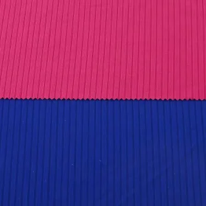 Custom 95% Polyester 5% Spandex Stretch Plain Dyed 8*4 Ice Silk Rib Knit Fabric For Clothing