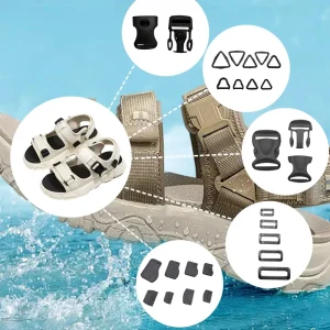 Custom Accessory Webbing Plastic Footwear Buckle Adjustable Buckle Triangle Loop for Outdoor Sandal Accessories