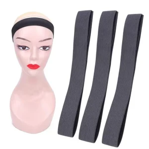 Custom Adjustable Frontal Slayer Elastic Headband Hair Melt Band Wig Band 100% Polyester Webbing Edge Wrap for Wigs