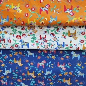 Custom Animal Cartoon Fabric 100% Cotton Printed Fabric Sofa Curtain Home Textile Fabric