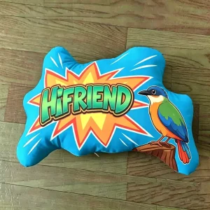 Custom Anime Cartoon Print Dot 3D Waterproof Hypoallergenic Cushion Covers Polyester Cotton Removable Washable Home Decor
