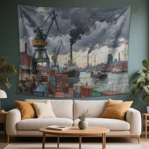 Custom Anime Tapestry Wall Hanging Decoration Throw Blanket Solid Pattern Raschel Woven Tapestry for Home Decor