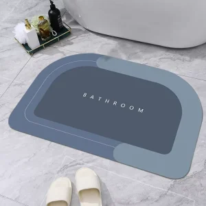 Custom Anti Non Slip Fast Absorbent Quick Fast Drying Floor Diatomaceous Earth Diatomite Bath Mats Bathroom Mats Set