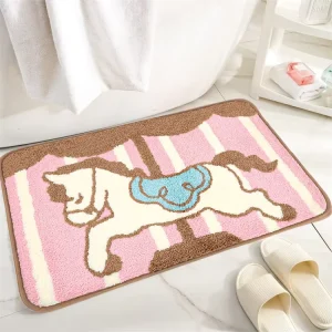 Custom Anti Slip Bath Tub Mats Machine Washable Bathroom Rugs Fluffy Tufted Bath Mat for Shower