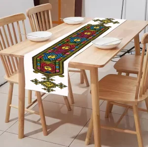 Custom Any logo Ethiopian Traditional Table Runners Chair Sash for Habesha Coffee Set Traditional Ethiopian Decoration