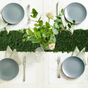 Custom Artificial Moss Sheet 30x180cm Lightweight Eco Friendly Moss Table Runner for Wedding Christmas Events Home Decor