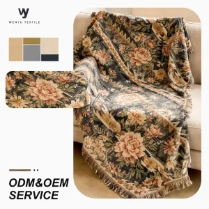 Custom Artisan Quality Woven Jacquard Tapestry for High End Gift Shops