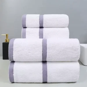 Custom Bath Towel Kit High Quality Hotel Towel White 100% Cotton Bath Towel Set for Hotel Spa