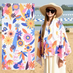 Custom Beach Towel Cartoon Printed Sand resistant Quick Dry Microfiber Recycled Bath Beach Towels