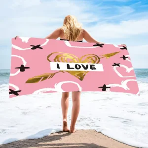 Custom Beach Towel Digital Heat Transfer Rectangular Thick and Soft