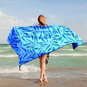 Custom Beach Towel High Quality Microfiber Waffle Weave Towel Polyamide Polyester Waffle Sand Free Beach Towel