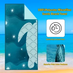 Custom Beach Towels Free Design Large Summer Lint Free Microfiber Beach Towels Customization Towels for Beach Use