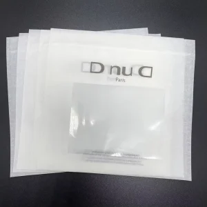 Custom Biodegradable Paper Side Gusset Zip Lock Packing Bags for Swimwear Underwear Socks Shoes Apparel Packaging