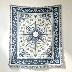 Custom Boho Geometric Woven Wall Hanging Tapestry with Fringes Creative Decorative Throw Blanket for Living Room Bedroom Art