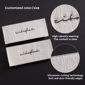 Custom Brand Logo High Density End Fold Woven Garment Clothes Printed Tag Sew Textile Fabric Clothing Labels