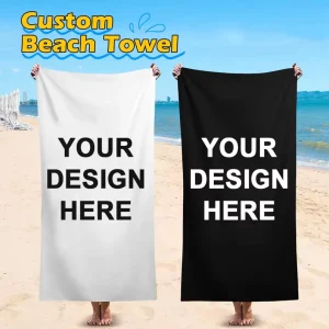 Custom Branded Oversized Microfiber Beach Towel Absorbent Sand Free Swimming Towel Easy Pack Travel Gift for Vacation Sports