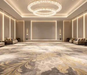 Custom Broadloom Wall to Wall Hotel Carpet 4m Woven Back Nylon Fire Resistant Sound Absorbing Supplier Hallway