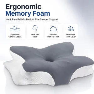 Custom Butterfly Shaped Cervical Orthopedic Smart Memory Foam Sleeping Neck Bed Memory Foam Pillow