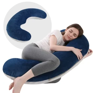 Custom C Shaped Super Soft Cotton Full Pregnancy Pillow Maternity Body Pillow for Pregnant