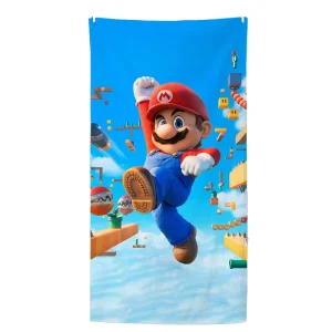 Custom Cartoon Creative Super Marioed Printed Cotton Eco-Friendly Quick-Dry Beach Towel Cute Anime Towels