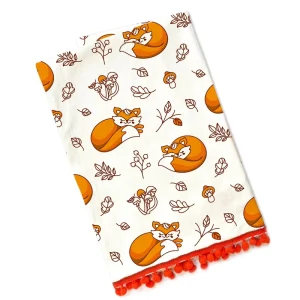 Custom Cartoon Pattern Tea Towel Printing Service Eco-Friendly Cotton Slub Kitchen Towels for Retail Brands and Promotion