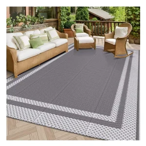 Custom Certification 100% Recycled Polypropylene Outdoor Garden Plastic Rug Reversable Carpet Mat Patio