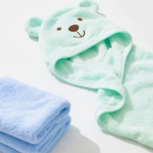 Custom Children Animal Design Kids Bath Towel Soft Absorbent Velvet Coral Fleece Baby Hooded Bath Towel
