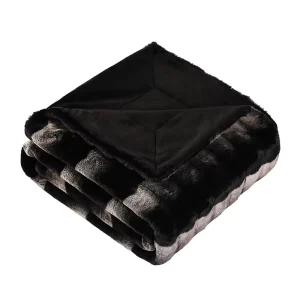 Custom China 100% Polyester Double Mink Faux Fur Throw Bed Blankets for Winter