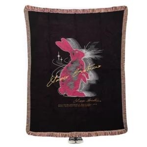 Custom Chunky Jacquard Cotton Tapestry Woven Throw Blanket Classic Style Animal Festival Patterns Home Decor Travel