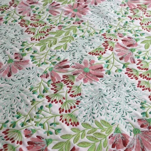 Custom Color 100% Polyester Jacquard Fabric New Textiles 148cm Flower Yarn Dyed Design for Girls’ Garments and Home Textiles