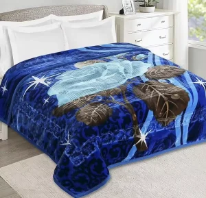 Custom Color 100% Polyester Wrinkle Resistant Home Thermal Mink Raschel Blanket for Winter