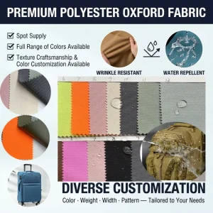 Custom Color 1600D Heavy Duty Abrasion-Resistant Polyester Waterproof Oxford Fabric for Luggage Backpacks Tents Outdoor