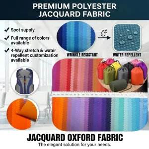 Custom Color 210D Lightweight Abrasion Resistant Polyester Oxford Fabric for Handbags Backpacks Luggage Tents Home Textile