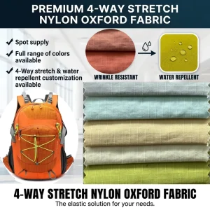 Custom Color 300D Check Pattern Abrasion-Resistant Nylon Waterproof Oxford Fabric for Handbags Backpacks Luggage Tents