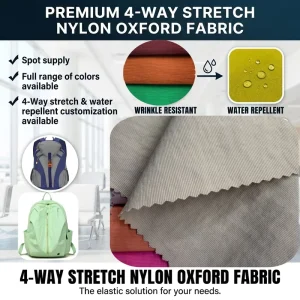 Custom Color 320D Taslon Abrasion-Resistant Nylon Waterproof Oxford Fabric for Handbags Backpacks Luggage Tents Outdoor