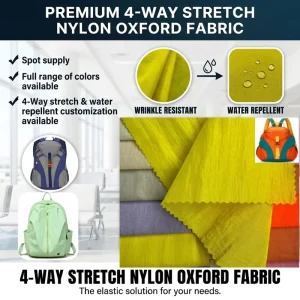 Custom Color 40D Washed Creased Lightweight Nylon Oxford Fabric for Handbags Backpacks Luggage Tents Home Textile
