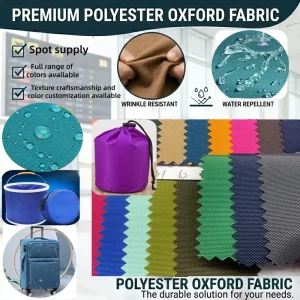 Custom Color 420D Lightweight Abrasion Resistant 100% Polyester Oxford Fabric for Handbags Backpacks Luggage Awning Tents