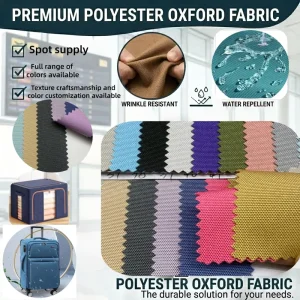 Custom Color 600D PU Coated Abrasion Resistant Polyester Waterproof Oxford Fabric for Handbags Backpacks Luggage Tents