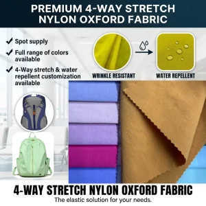 Custom Color 70D Washed Creased Soft Nylon Abrasion-Resistant Oxford Fabric for Handbags Backpacks Luggage Home Textile