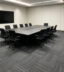 Custom Color Carpet Tile 50x50cm Non-woven Backing Nylon Heavy Duty Stain Resistant Commercial Office Floor