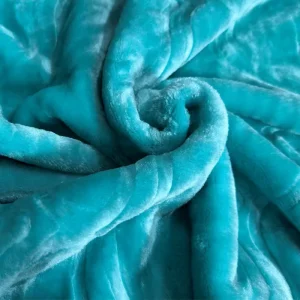 Custom Color China Factory 100% Polyester Embossing Raschel Blanket Fabric for Winter
