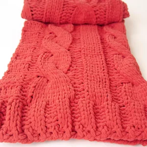 Custom Color Christmas Twist Design 127*152 cm Chenille Throws Blankets
