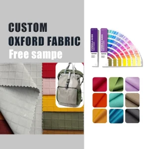 Custom Color Five Point Grid Abrasion Resistant Polyester Waterproof Oxford Fabric for Handbags Backpacks Luggage Tents